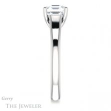 14k White Gold Asscher Cut Forever One Engagement Ring Setting #GTJ947-asscher-fo-w