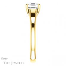 14k Yellow Gold Asscher Cut Forever One Engagement Ring Setting #GTJ947-asscher-fo-y