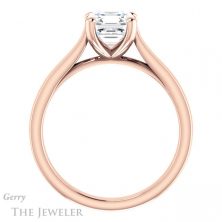 14k Rose Gold Asscher Cut Forever One Engagement Ring Setting #GTJ948-asscher-fo-r 2 14k Rose Gold Asscher Cut Forever One Engagement Ring Setting #GTJ948-asscher-fo-r