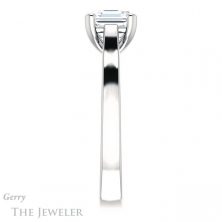 14k White Gold Asscher Cut Forever One Engagement Ring Setting #GTJ948-asscher-fo-w