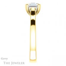 14k Yellow Gold Asscher Cut Forever One Engagement Ring Setting #GTJ948-asscher-fo-y