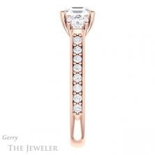 14k Rose Gold Asscher Cut Forever One Engagement Ring Setting #GTJ950-asscher-fo-r 3 14k Rose Gold Asscher Cut Forever One Engagement Ring Setting #GTJ950-asscher-fo-r
