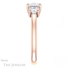 14k Rose Gold Asscher Cut Forever One Engagement Ring Setting #GTJ953-asscher-fo-r 3 14k Rose Gold Asscher Cut Forever One Engagement Ring Setting #GTJ953-asscher-fo-r
