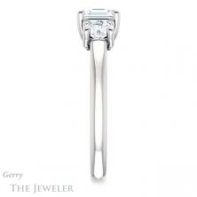 14k White Gold Asscher Cut Forever One Engagement Ring Setting #GTJ953-asscher-fo-w