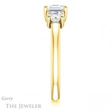 14k Yellow Gold Asscher Cut Forever One Engagement Ring Setting #GTJ953-asscher-fo-y 3 14k Yellow Gold Asscher Cut Forever One Engagement Ring Setting #GTJ953-asscher-fo-y