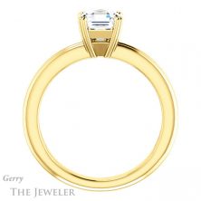 14k Yellow Gold Asscher Cut Forever One Engagement Ring Setting #GTJ966-asscher-fo-y 2 14k Yellow Gold Asscher Cut Forever One Engagement Ring Setting #GTJ966-asscher-fo-y