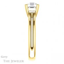 14k Yellow Gold Asscher Cut Forever One Engagement Ring Setting #GTJ966-asscher-fo-y 3 14k Yellow Gold Asscher Cut Forever One Engagement Ring Setting #GTJ966-asscher-fo-y