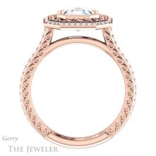 14k Rose Gold Asscher Cut Forever One Engagement Ring Setting #GTJ970-asscher-fo-r 2 14k Rose Gold Asscher Cut Forever One Engagement Ring Setting #GTJ970-asscher-fo-r