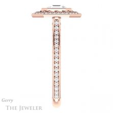 14k Rose Gold Asscher Cut Forever One Engagement Ring Setting #GTJ970-asscher-fo-r 3 14k Rose Gold Asscher Cut Forever One Engagement Ring Setting #GTJ970-asscher-fo-r