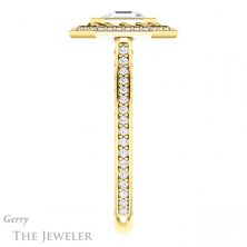 14k Yellow Gold Asscher Cut Forever One Engagement Ring Setting #GTJ970-asscher-fo-y 3 14k Yellow Gold Asscher Cut Forever One Engagement Ring Setting #GTJ970-asscher-fo-y