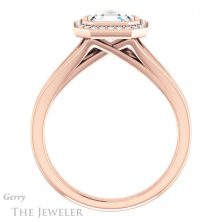14k Rose Gold Asscher Cut Forever One Engagement Ring Setting #GTJ971-asscher-fo-r 2 14k Rose Gold Asscher Cut Forever One Engagement Ring Setting #GTJ971-asscher-fo-r