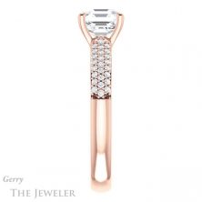 14k Rose Gold Asscher Cut Forever One Engagement Ring Setting #GTJ975-asscher-fo-r