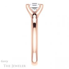 14k Rose Gold Asscher Cut Forever One Engagement Ring Setting #GTJ976-asscher-fo-r