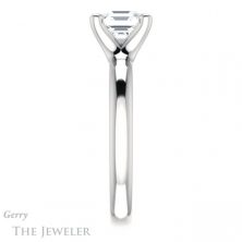 14k White Gold Asscher Cut Forever One Engagement Ring Setting #GTJ976-asscher-fo-w 3 14k White Gold Asscher Cut Forever One Engagement Ring Setting #GTJ976-asscher-fo-w