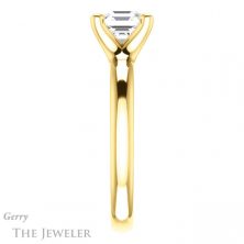 14k Yellow Gold Asscher Cut Forever One Engagement Ring Setting #GTJ976-asscher-fo-y 3 14k Yellow Gold Asscher Cut Forever One Engagement Ring Setting #GTJ976-asscher-fo-y