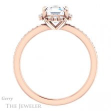 14k Rose Gold Asscher Cut Forever One Engagement Ring Setting #GTJ978-asscher-fo-r 2 14k Rose Gold Asscher Cut Forever One Engagement Ring Setting #GTJ978-asscher-fo-r