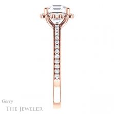 14k Rose Gold Asscher Cut Forever One Engagement Ring Setting #GTJ978-asscher-fo-r 3 14k Rose Gold Asscher Cut Forever One Engagement Ring Setting #GTJ978-asscher-fo-r