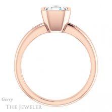 14k Rose Gold Asscher Cut Forever One Engagement Ring Setting #GTJ979-asscher-fo-r