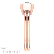 14k Rose Gold Asscher Cut Forever One Engagement Ring Setting #GTJ979-asscher-fo-r