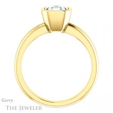 14k Yellow Gold Asscher Cut Forever One Engagement Ring Setting #GTJ979-asscher-fo-y 2 14k Yellow Gold Asscher Cut Forever One Engagement Ring Setting #GTJ979-asscher-fo-y