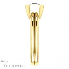 14k Yellow Gold Asscher Cut Forever One Engagement Ring Setting #GTJ979-asscher-fo-y 3 14k Yellow Gold Asscher Cut Forever One Engagement Ring Setting #GTJ979-asscher-fo-y