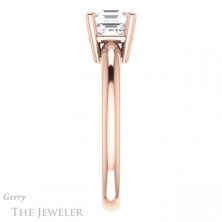 14k Rose Gold Asscher Cut Forever One Engagement Ring Setting #GTJ981-asscher-fo-r 3 14k Rose Gold Asscher Cut Forever One Engagement Ring Setting #GTJ981-asscher-fo-r