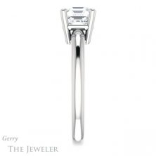 14k White Gold Asscher Cut Forever One Engagement Ring Setting #GTJ981-asscher-fo-w 3 14k White Gold Asscher Cut Forever One Engagement Ring Setting #GTJ981-asscher-fo-w