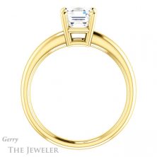 14k Yellow Gold Asscher Cut Forever One Engagement Ring Setting #GTJ981-asscher-fo-y