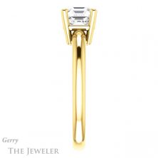 14k Yellow Gold Asscher Cut Forever One Engagement Ring Setting #GTJ981-asscher-fo-y
