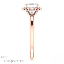 14k Rose Gold Asscher Cut Forever One Engagement Ring Setting #GTJ984-asscher-fo-r