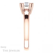 14k Rose Gold Asscher Cut Forever One Engagement Ring Setting #GTJ987-asscher-fo-r