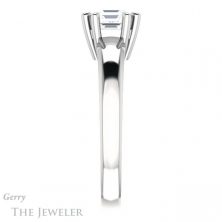14k White Gold Asscher Cut Forever One Engagement Ring Setting #GTJ987-asscher-fo-w 3 14k White Gold Asscher Cut Forever One Engagement Ring Setting #GTJ987-asscher-fo-w