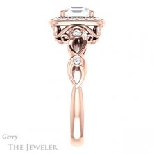 14k Rose Gold Asscher Cut Forever One Engagement Ring Setting #GTJ988-asscher-fo-r 3 14k Rose Gold Asscher Cut Forever One Engagement Ring Setting #GTJ988-asscher-fo-r