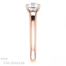 14k Rose Gold Asscher Cut Forever One Engagement Ring Setting #GTJ993-asscher-fo-r