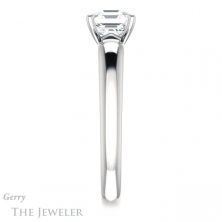 14k White Gold Asscher Cut Forever One Engagement Ring Setting #GTJ993-asscher-fo-w 3 14k White Gold Asscher Cut Forever One Engagement Ring Setting #GTJ993-asscher-fo-w