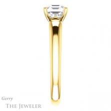 14k Yellow Gold Asscher Cut Forever One Engagement Ring Setting #GTJ993-asscher-fo-y 3 14k Yellow Gold Asscher Cut Forever One Engagement Ring Setting #GTJ993-asscher-fo-y
