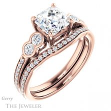 14k Rose Gold Asscher Cut Forever One Engagement Ring Setting #GTJ996-asscher-fo-r 6 14k Rose Gold Asscher Cut Forever One Engagement Ring Setting #GTJ996-asscher-fo-r