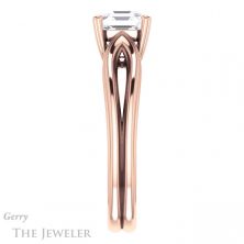 14k Rose Gold Asscher Cut Forever One Engagement Ring Setting #GTJ999-asscher-fo-r