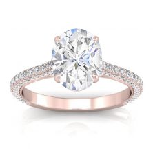Oval Blake Lively Inspired Rose Gold Engagement Ring