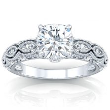 gtj3622-cushion-7-5mm-w-1 Vintage Cushion Cut Moissanite Engagement Ring GTJ3622