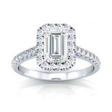 Emerald Cut Halo Engagement Ring Setting