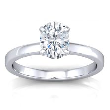 Oval Forever One Moissanite Solitaire Engagement Ring