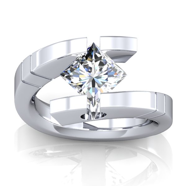 Alternative view of Custom Platinum Engagement Ring - Reserved