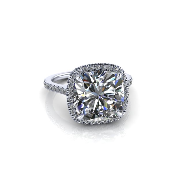 Alternative view of Reserved - Custom Made Engagement Ring in Platinum