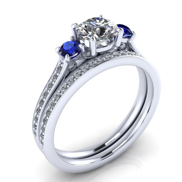 Alternative view of Reserved - Custom Engagement Ring & Matching Wedding Ring