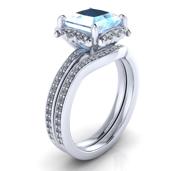 Alternative view of Reserved - 3 Piece Engagement Ring & Wedding Ring Set