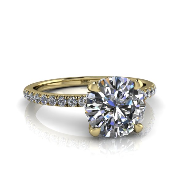 Alternative view of Reserved - Custom 18k Yellow Gold Engagement Ring
