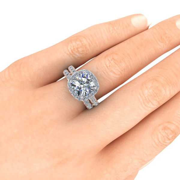 Alternative view of Matching Diamond Wedding Band #GTJ3620-wb
