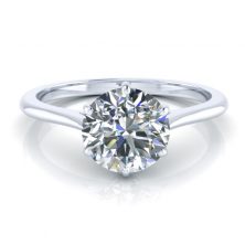 solitaire engagement ring with 6 prongs