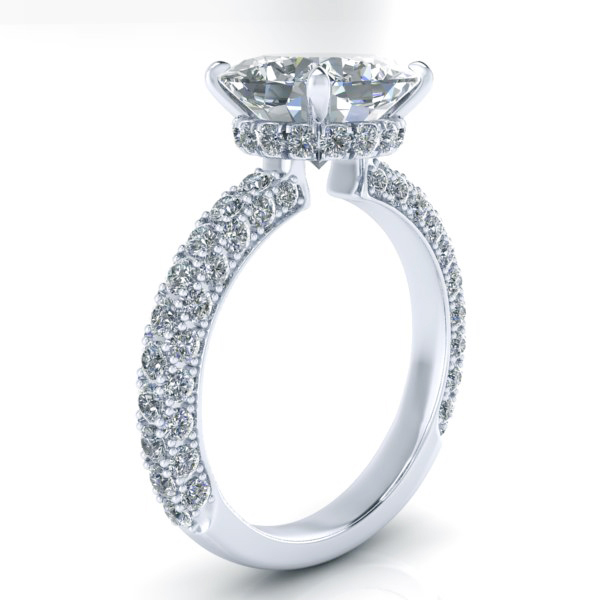 Alternative view of Reserved - Cushion Cut Engagement Ring Design #GTJ3672